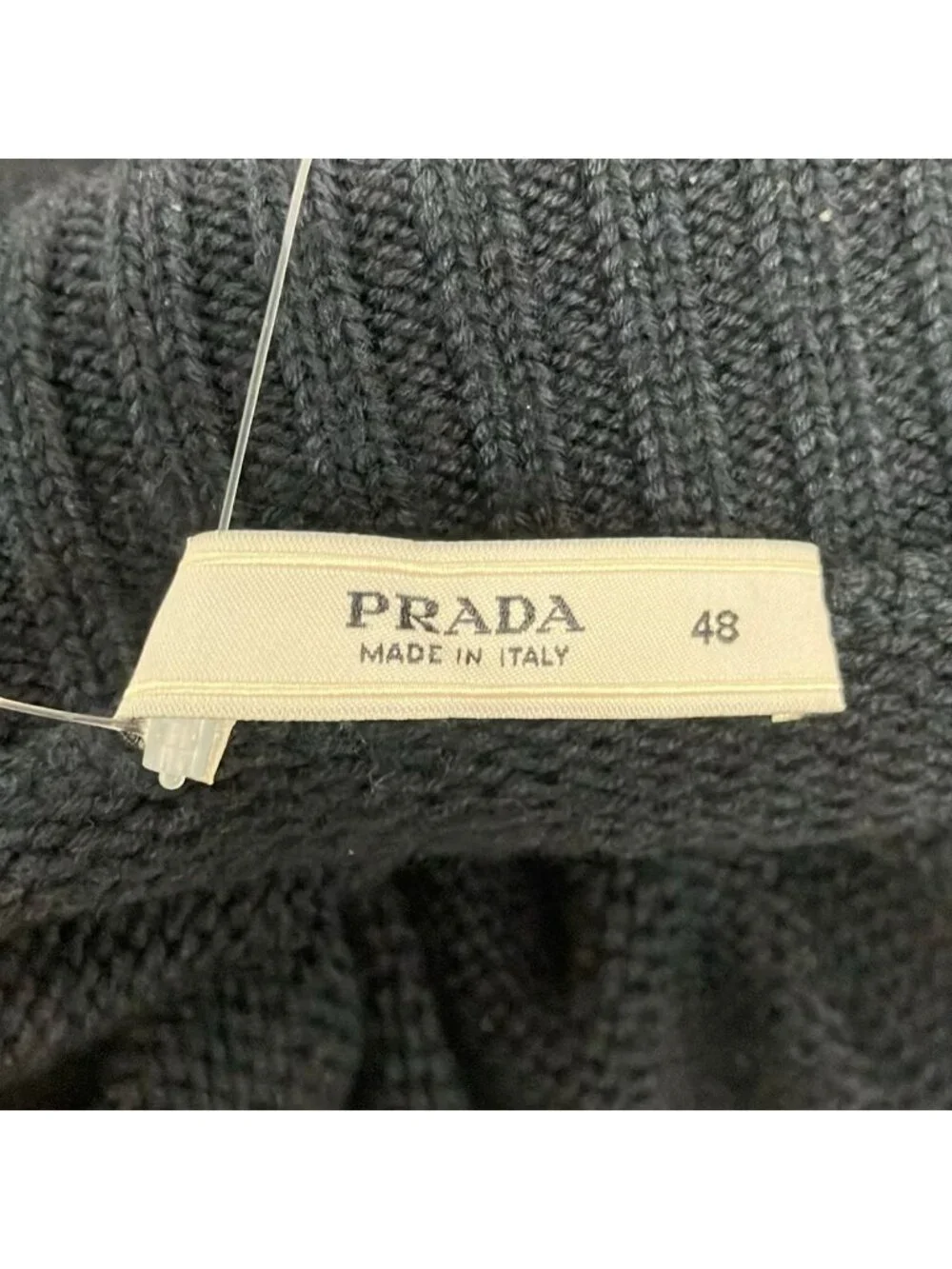 Prada Long Sleeve Sweater Dark Navy Turtleneck Wool